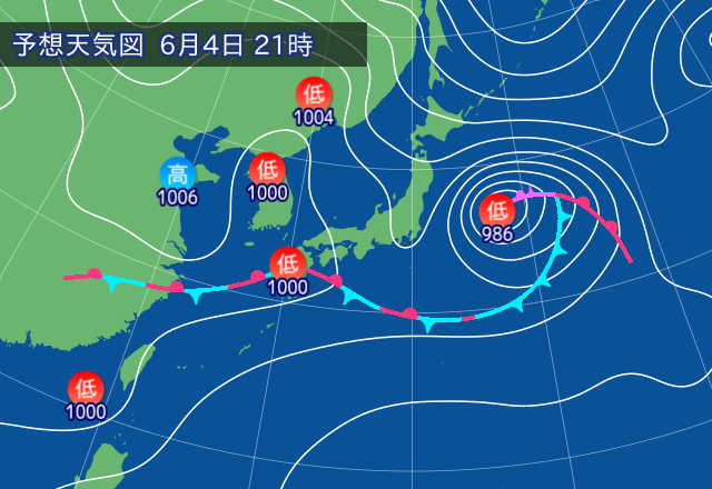 気圧配置図