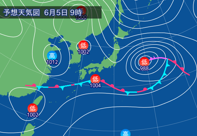 気圧配置図