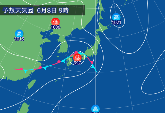 気圧配置図