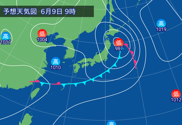 気圧配置図
