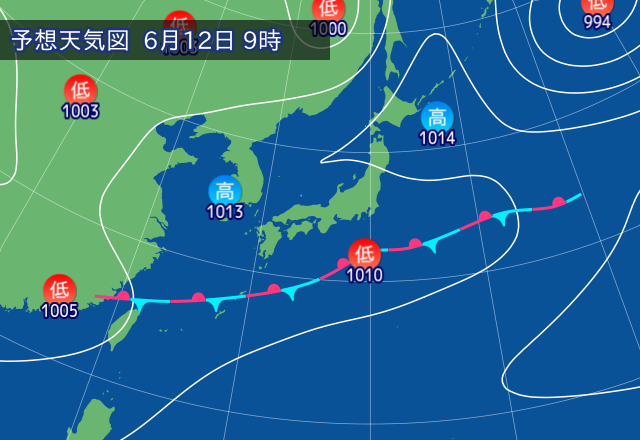 気圧配置図