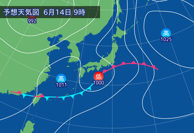 気圧配置図