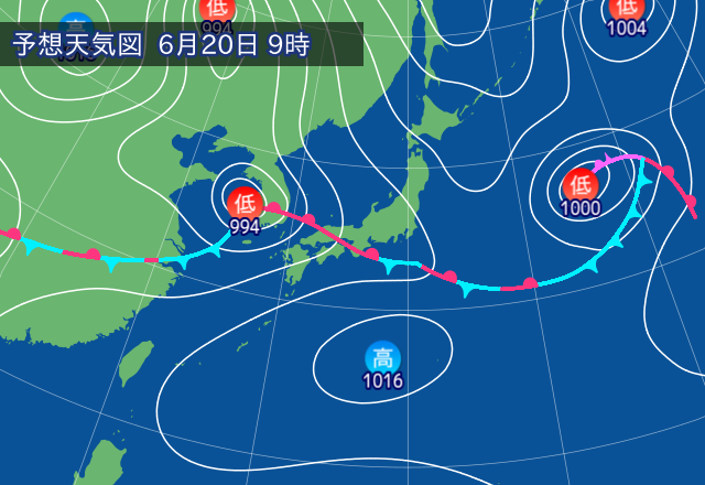 気圧配置図