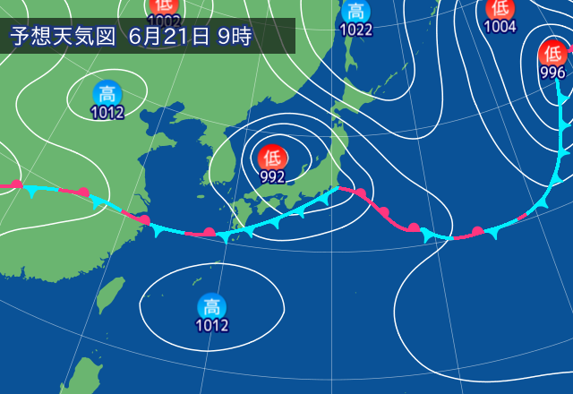 気圧配置図