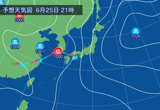 気圧配置図