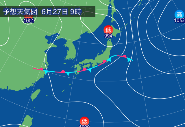 気圧配置図