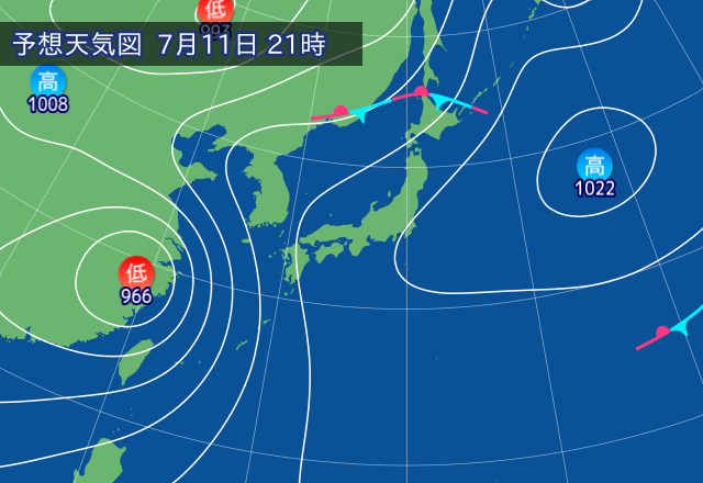 気圧配置図