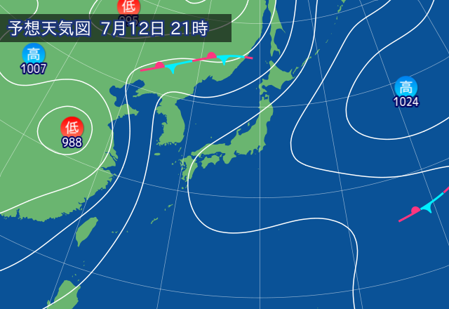 気圧配置図