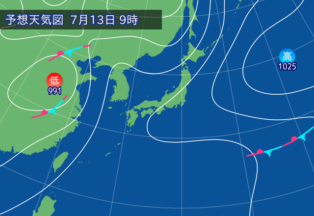 気圧配置図