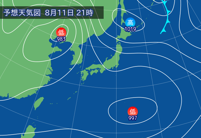 気圧配置図