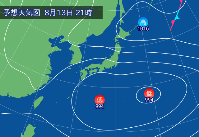 気圧配置図