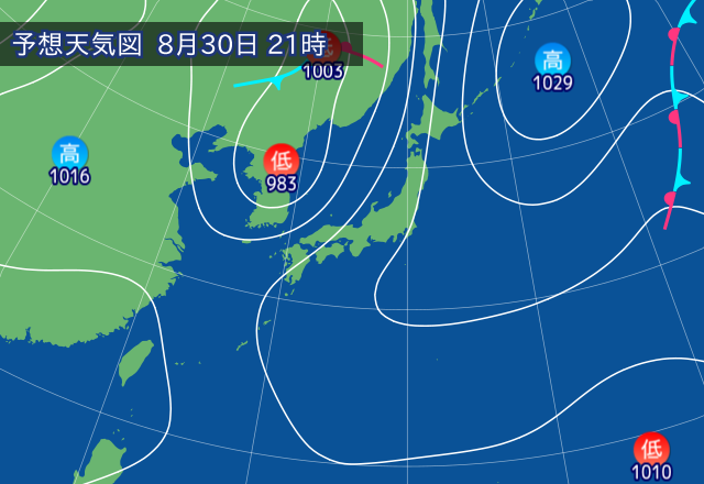 気圧配置図