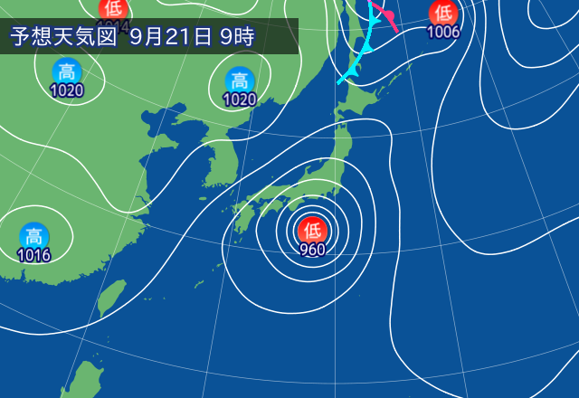 気圧配置図