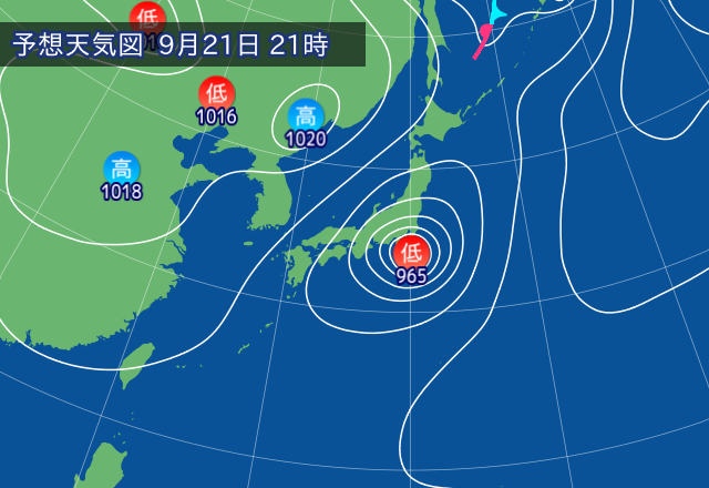 気圧配置図