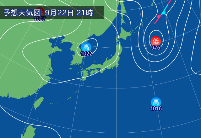 気圧配置図