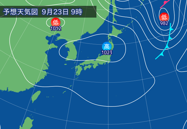 気圧配置図