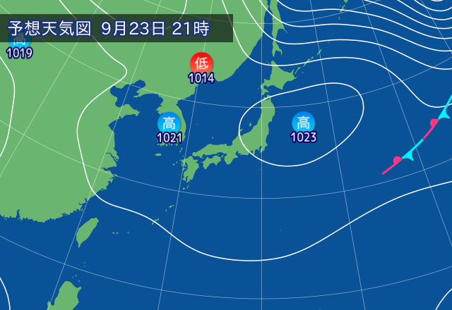 気圧配置図