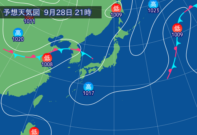 気圧配置図