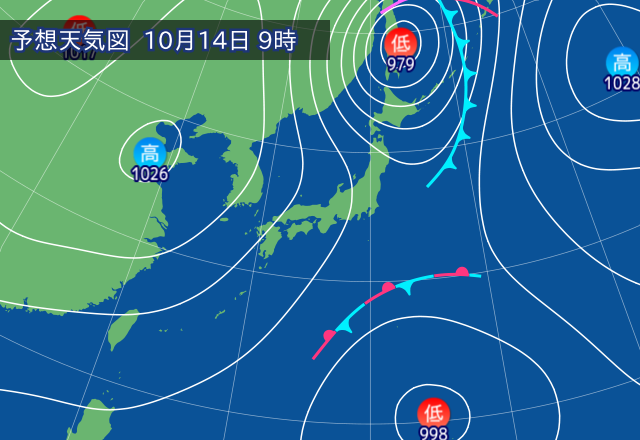 気圧配置図