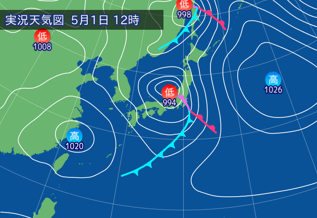 実況天気図