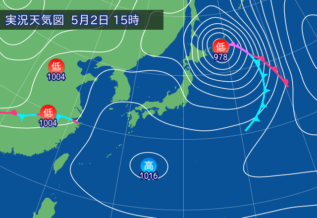 実況天気図