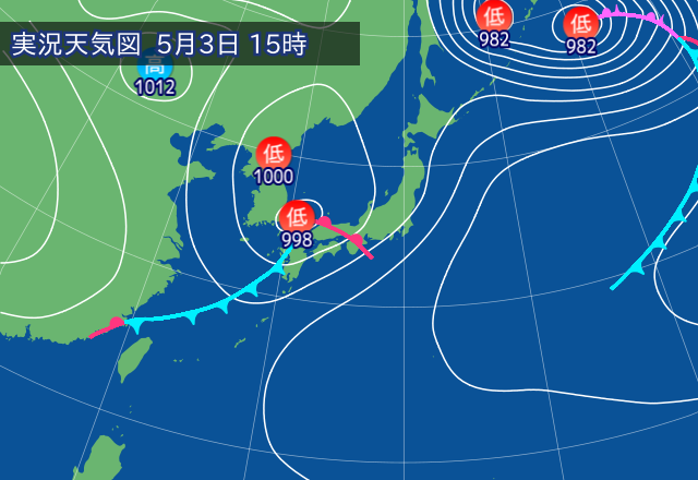 実況天気図