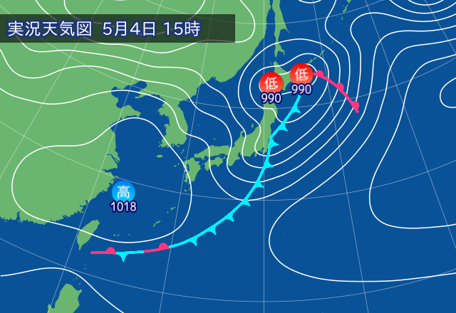実況天気図