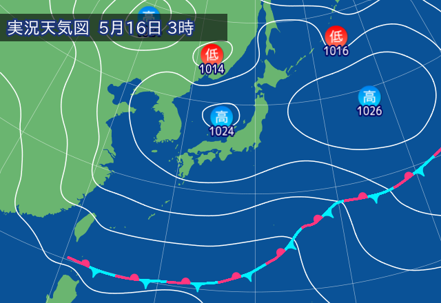 実況天気図