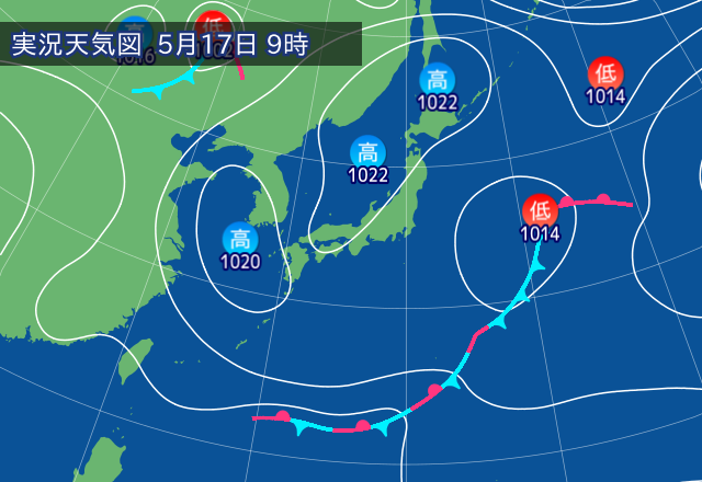 実況天気図