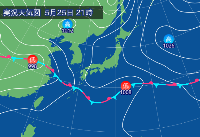 実況天気図