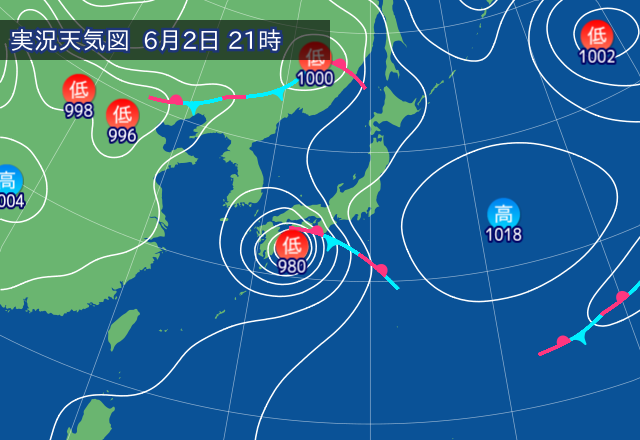 実況天気図