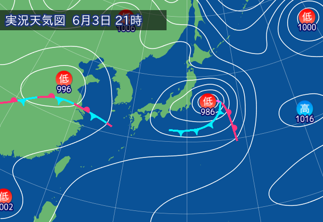 実況天気図
