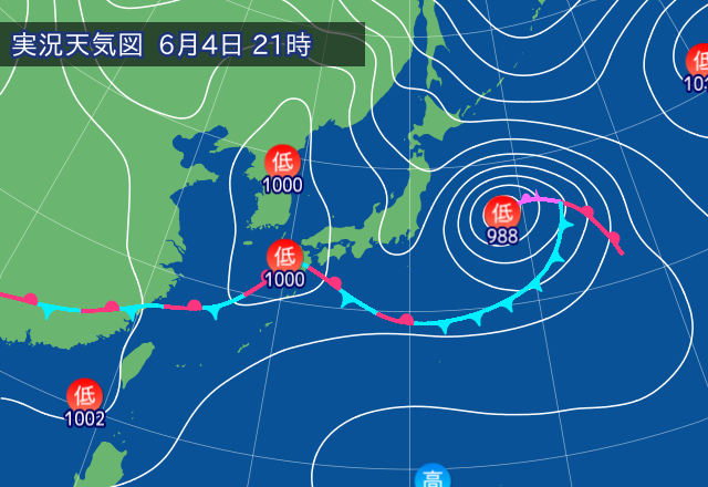 実況天気図