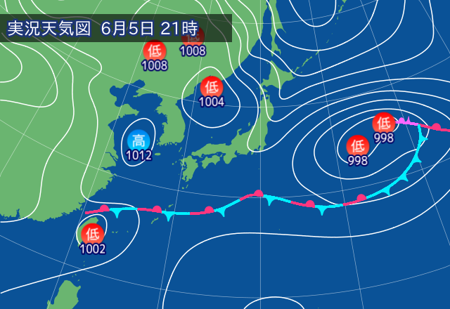 実況天気図