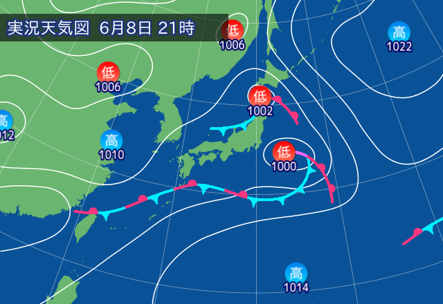 実況天気図