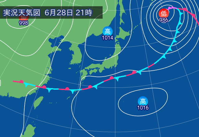 実況天気図