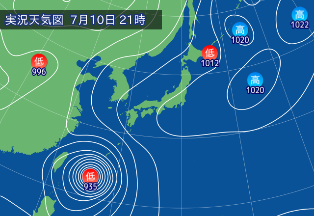 実況天気図