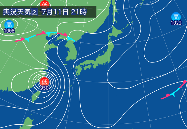実況天気図