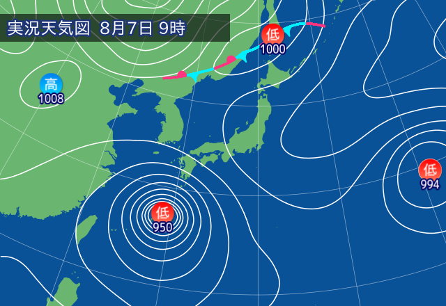 実況天気図