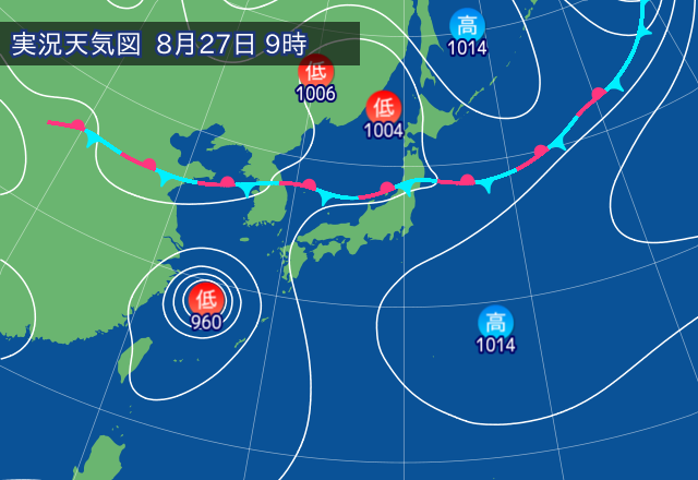 実況天気図