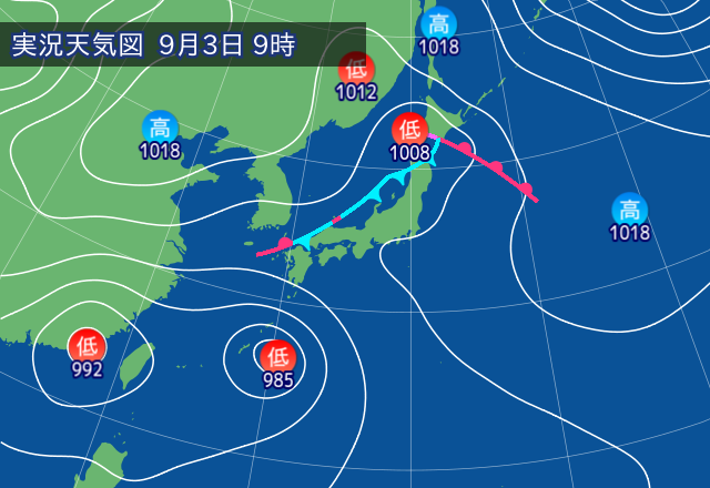 実況天気図