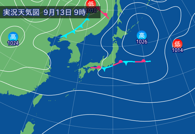実況天気図