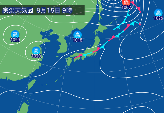 実況天気図