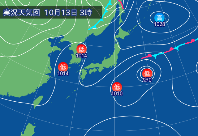 実況天気図