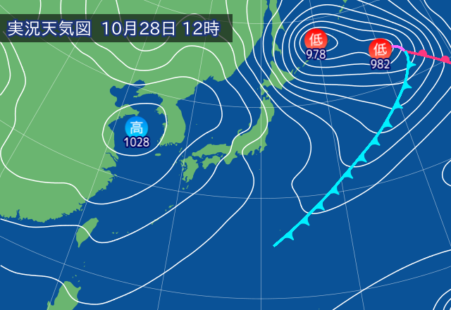実況天気図