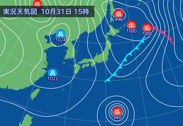 実況天気図