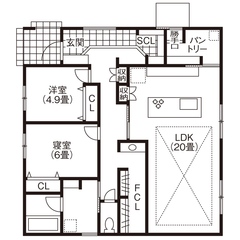 動線がつなぐ、暮らしと趣味。ガレージのあるアメリカンハウス