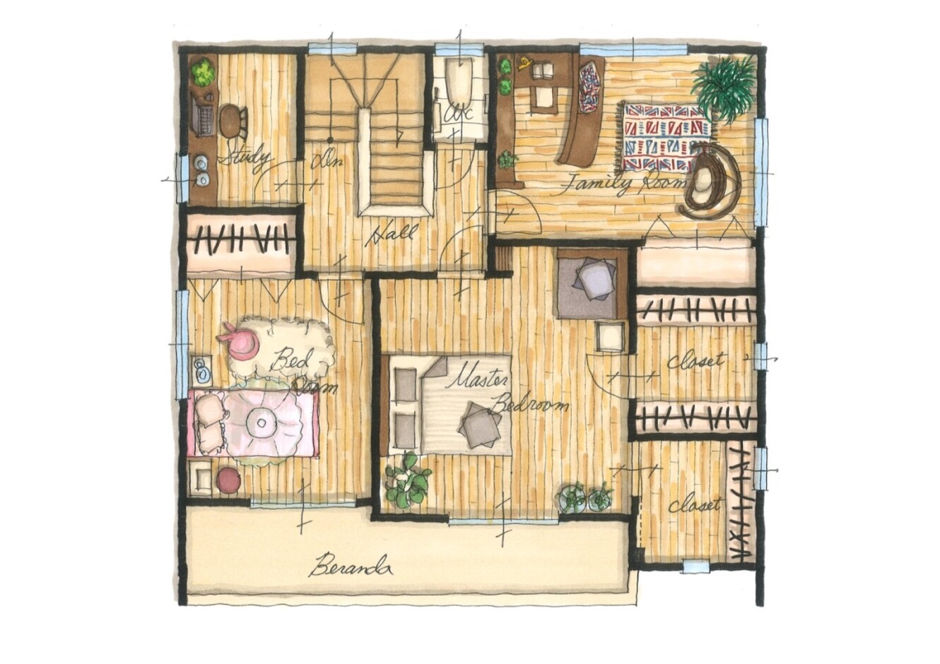 エフエフ住宅 子供動線で子供のしつけが自然と身につく我が子を褒めてあげる家 2階