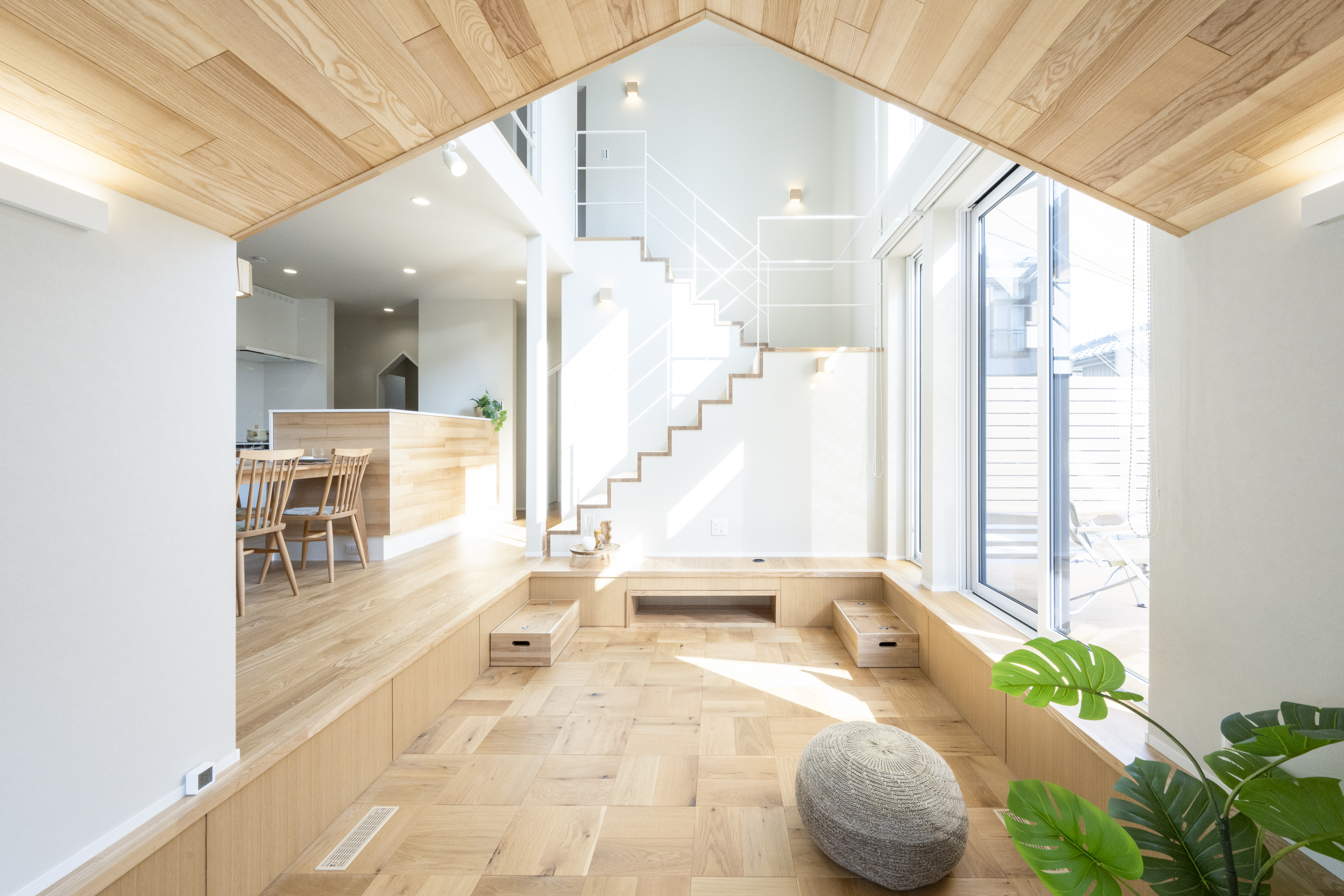 ニッケンホーム｜「ゆとりある空間で、時の流れを愉しむ」をコンセプトに
作られた開放感のあるLDK。