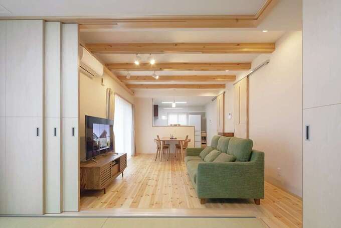 来客時には閉じて個室に。将来の暮らし方の変化にも対応